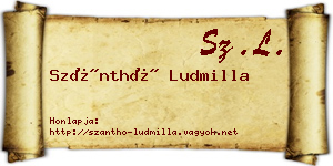 Szánthó Ludmilla névjegykártya